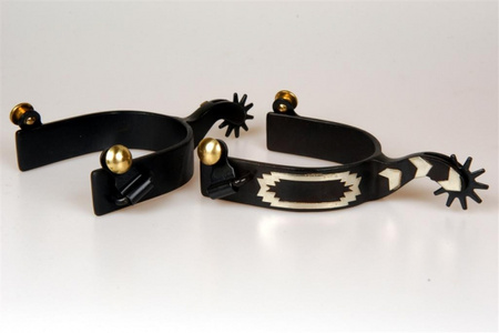 BS / GS Sporen - Black Steel mit German Silver