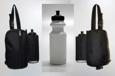 Satteltasche mit einer Trinkflasche - SCHWARZ (SB1131)