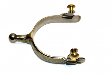 KS SS Engraved Short Ball End Spurs (35053)