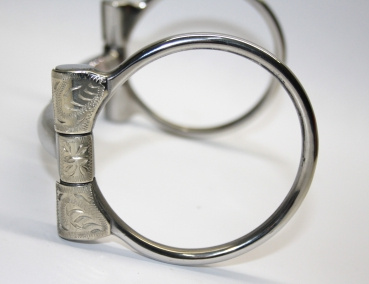 "KS" SS B. Allen D-Ring Snaffle – SS Roller   - 5 '' oder 5,5 '' Breite (20441)