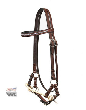 Sidepull HORSEMAN'S TACK / turkusowy