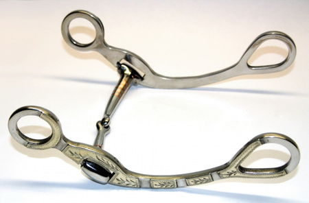 "KS" SS Shank Snaffle Bit - Show - 5 '' od. 5,5 '' (25113)