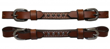 "EE Tack" Kinnriemen - Show - Rowel Concho Tack - MITTEL