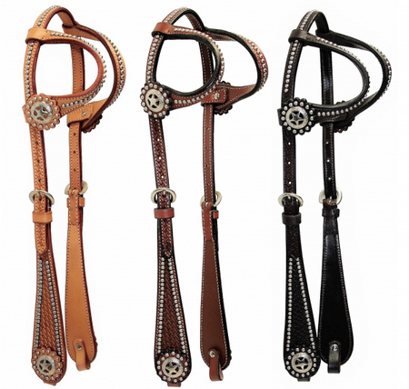 EE Tack Kopfstück - Doppeleinohr - SPOTS - 3 Farben