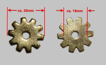 Sporenräder - Paarweise (2 Stück) - Durchmesser 28mm - 258405