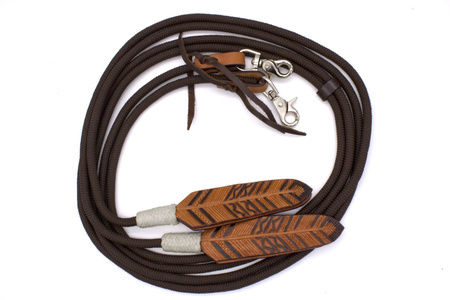 Wodze nylonowe LpTrick, plecione ze skórzanym zatrzaskiem i wymiennymi karabińczykami