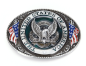 AE Belt Buckle - Oval - US Flag / Eagle