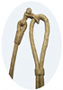 "CE" Romal Reins - Rawhide - Natur