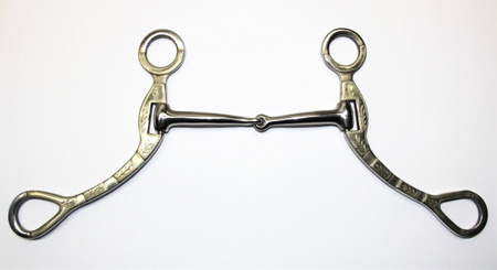 KS SS Shank Snaffle Bit - Show - 5 '' od. 5,5 '' (25113)