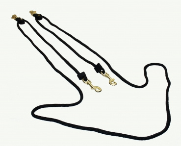 Draw Reins - Schlaufzügel - CORD Rope - Brass Snap's
