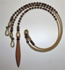 Romal Reins - Natur mit Braun Braiding - AE-168