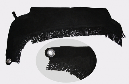 Chaps mit Fransen - Wildleder - Reissverschluss - XS bis XL - SCHWARZ