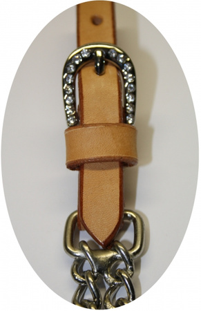 EE Tack Kinnketten - Show - Stones on Buckle & Chain - 3 Farben