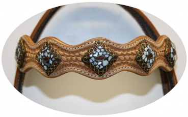 SN Tack Kopfstück - Stirnband - Show - HS018