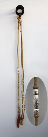 Romal Reins - Rawhide - Silver Ball's - Roller Pipe's - Natur