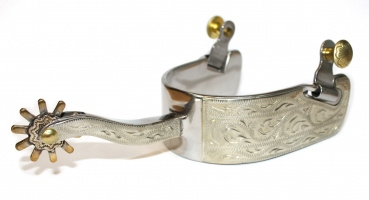 KS SS Engraved Cutting Spurs (35044M)