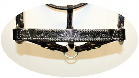 "EE Tack" Premium Show Halfter - SILBER - mit Führleine - DUNKELBRAUN - COB Size