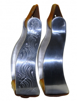 HYX Alu Steigbügel - graviert & gebogen - 1 1/2 ''