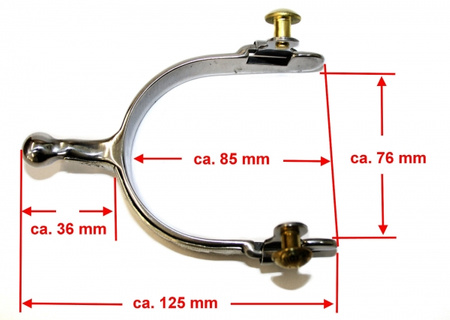 "KS" SS Engraved Ball Short End Spurs (35054)
