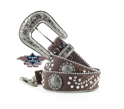 Pásek Stars&Stripes STONE- 1 brown