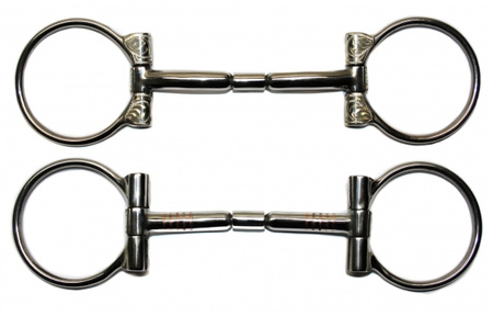 "KS" SS B. Allen D-Ring Snaffle – SS Roller   - 5 '' oder 5,5 '' Breite (20441)