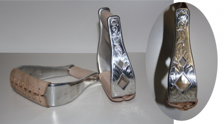 HYX Alu Steigbügel - graviert / Show - Cut Out Diamonds