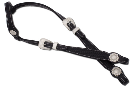 czarne bridle lptrick na jedno ucho