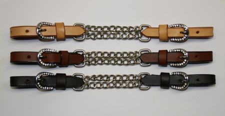EE Tack Kinnketten - Show - Stones on Buckle & Chain - 3 Farben