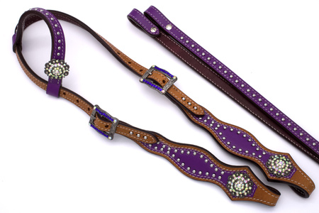 bridle lptrick na jedno ucho / fioletowe