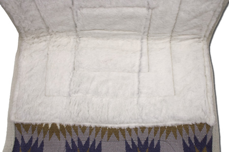 Saddle pad LpTrick kombinowany z futrem / beżowy