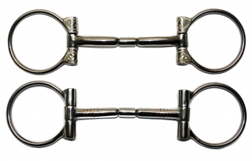 "KS" SS B. Allen D-Ring Snaffle – SS Roller   - 5 '' oder 5,5 '' Breite (20441)