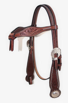 EE Tack Kopfstück - SHOW - Fut. Stirnband - HELL oder MITTEL - # A-108