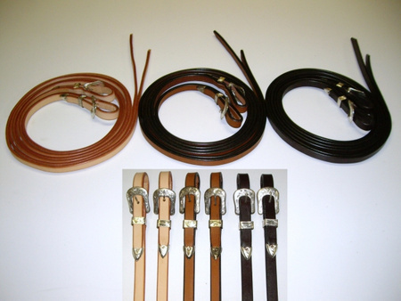 Show Zügel - 5/8 '' - US Leder - Silberschnallen -3 Farben