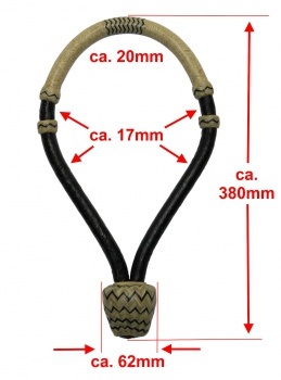 Rawhide Bosal - 36 Plaited - G-151 - Black / Natural