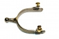 "KS" SS Engraved Short Ball End Spurs (35053)