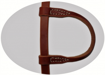 "BCL" Kopfstück Einohr - Harness Leather - Stitched - Edelstahl Schnallen