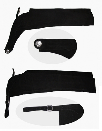 Chaps - ohne Fransen - gerader Schnitt - SCHWARZ - XS bis L