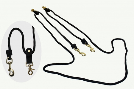 Draw Reins - Schlaufzügel - CORD Rope - Brass Snap's