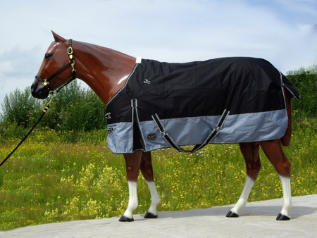 TOP SCORE Regen Winterdecke - 600D - 300gr. filling - SCHWARZ - 76" bis 80"