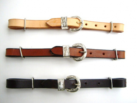 "EE Tack" Kinnriemen - Show mit SILBER - HELL / MITTEL / DUNKEL