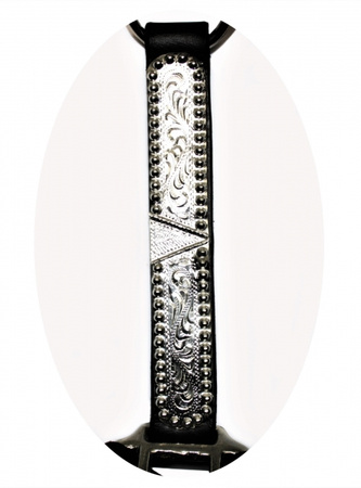 "EE Tack" Premium Show Halfter - SILBER - mit Führleine - DUNKELBRAUN - COB Size