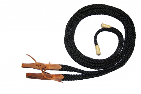 Poly Reins - FLAT BRAIDED - Lederenden - Braun oder Schwarz