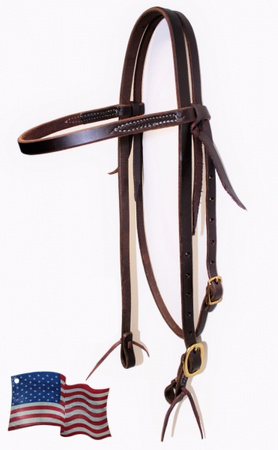 "BCL" Kopfstück Stirnband - Heavy Oiled - Brass Hardware