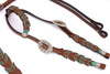 zestaw lptrick bridle + napierśnik turkusowy, ze srebrnym koncho