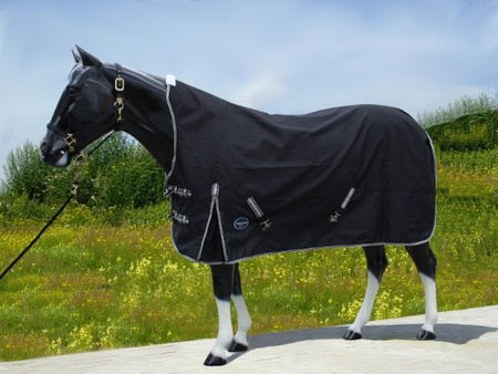 "TOUGH HORSE" - Regendecke - HALF NECK - 1200D - SCHWARZ - - 74" (125cm) bis 80" (155cm)