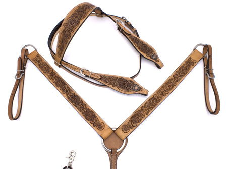 zestaw lptrick uzda + napierśnik vintage