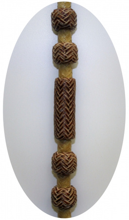 Romal Reins - Natur mit Braun Braiding - AE-168