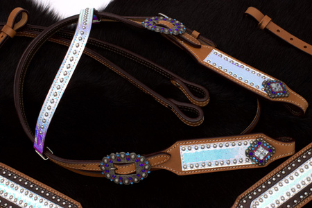 Hologramowy zestaw LpTrick ogłowie + napierśnik