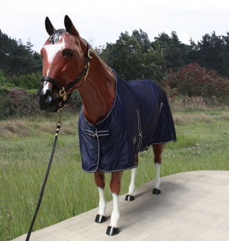 "TOP SCORE" - 4 in 1 Multifunktions Sommerdecke - Lycra & Fleece  - BLAU - 76" bis 80"