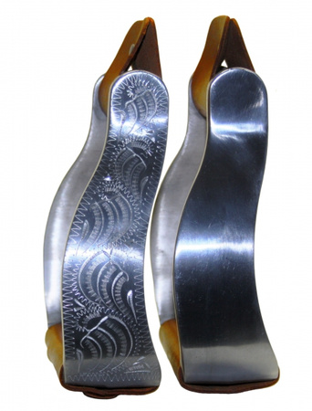 HYX Alu Steigbügel - graviert & gebogen - 1 1/2 ''